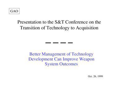 Ethology / Science / Engineering / Government procurement in the United States / Manufacturing Readiness Level / Technology / Technology readiness level / Technology transfer