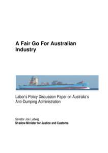 A Fair Go For Australian Industry