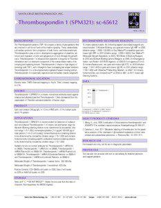 SANTA CRUZ BIOTECHNOLOGY, INC.  Thrombospondin 1 (SPM321): sc-65612