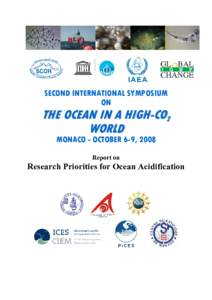 SECOND INTERNATIONAL SYMPOSIUM ON THE OCEAN IN A HIGH-CO2 WORLD MONACO - OCTOBER 6-9, 2008