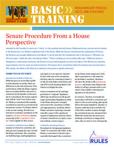 Basic Training Parliamentary process, facts, and strategies