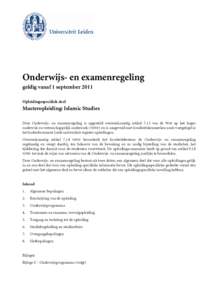 Microsoft Word - MA OSO Islamic Studies versie 2.doc