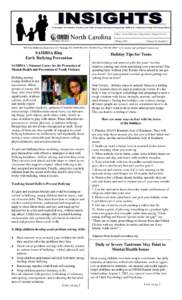 A Newsletter for Families, Teachers, and Child Serving Professionals Supporting Children & Adolescents Living With Mental Illness Editor: Jennifer Rothman, Young Families Program Director Winter[removed]Volume 18, Number 2