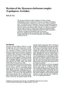 Revision of the Nyctemera clathratum complex (Lepidoptera: Arctiidae) Rob de Vos