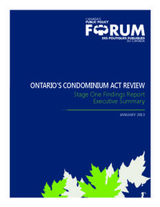 Canadian Condominium Institute / Condominiums / Government / International relations