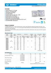 ®  MPW2000 SERIES DC/DC CONVERTER 30W, Single & Dual Output  FEATURES