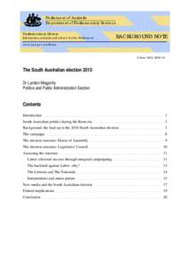 The South Australian election 20