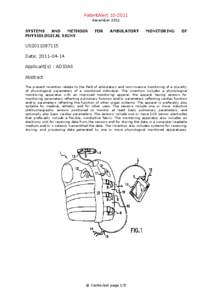 PatentAlert[removed]december 2011 SYSTEMS AND METHODS