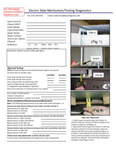 Electric Slide Mechanism-Testing Diagnostics[removed]xlsx
