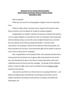 Corporate personhood / DISCLOSE Act / United States Constitution / Politics of the United States / Campaign finance reform in the United States / Campaign finance in the United States / Politics / Federal Election Commission / Citizens United v. Federal Election Commission