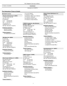 The Collegiate Licensing Company[removed]:34:22PM Licensees Licensed as of[removed]