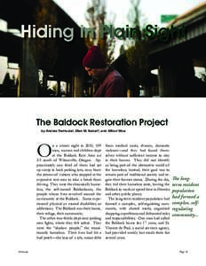 Hiding in Plain Sight  The Baldock Restoration Project by Andrée Tremoulet, Ellen M. Bassett, and Allison Moe  O