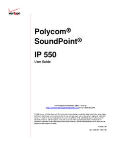    Polycom® SoundPoint® IP 550 User Guide