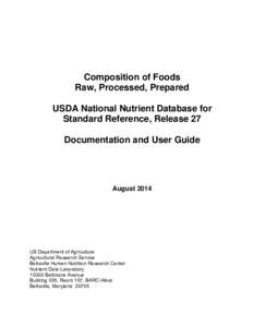 Medicine / Food and drink / Applied sciences / Health sciences / Food composition database / Food / Human nutrition / USDA National Nutrient Database / United States Department of Agriculture / Nutrition / Health / Food science