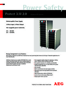 Power Safety Protect 3.M 2.0 Modular UPS System  Uninterruptible Power Supply