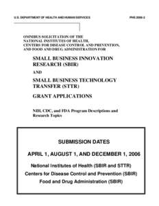 PHS[removed]SBIR/STTR Program Descriptions and Research Topics