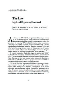 CHAPTER 5  The Law Legal and Regulatory Framework james r. tanenbaum