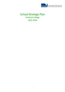 School Strategic Plan Kambrya College
