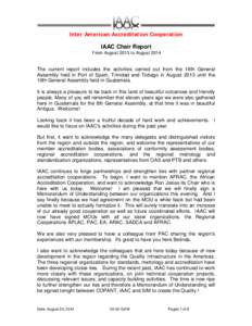 Informe de Presidencia de IAAC