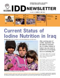 ICCIDD  IDD In this Issue: