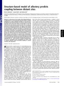 Structure-based model of allostery predicts coupling between distant sites Patrick Weinkama,1, Jaume Ponsb, and Andrej Salia,1 a Department of Bioengineering and Therapeutic Sciences, Department of Pharmaceutical Chemist