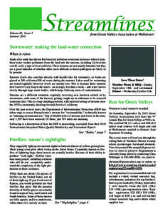 Volume 46, Issue 3 Summer 2011 Streamlines  from Green Valleys Association at Welkinweir