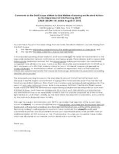 Comments on the Draft Scope of Work for East Midtown Rezoning and Related Actions by the Department of City Planning (DCP) CEQR 13DCP011M, dated August 27, 2012 Roxanne Warren, AIA, Roxanne Warren Architects 1841 Broadwa