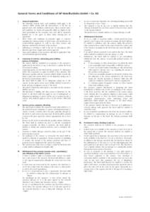 General Terms and Conditions of DP Hotelbetriebs GmbH + Co. KG I. 1. 2.