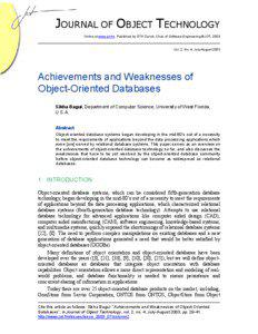 JOURNAL OF OBJECT TECHNOLOGY Online at www.jot.fm. Published by ETH Zurich, Chair of Software Engineering ©JOT, 2003