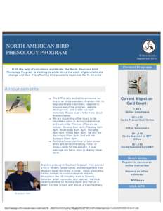 N.A. Bird Phenology Program E-Newlsetter September 2010