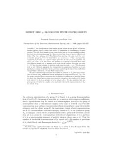 DEFECT ZERO p−BLOCKS FOR FINITE SIMPLE GROUPS  Andrew Granville and Ken Ono Transactions of the American Mathematical Society, 348, 1, 1996, pagesAbstract. We classify those finite simple groups whose Brauer 