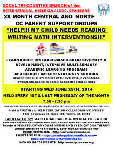 Health / Learning disabilities / Dyslexia / Educational psychology / Dyscalculia / Educational therapy / Dysgraphia / Education / Special education / Neurological disorders