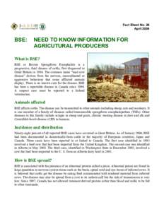 BSE: Need to Know Information