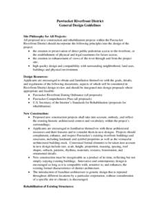 DRAFT Language for Pawtucket Riverfront District Design Guidelines