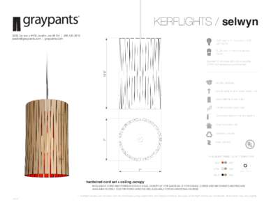 KERFLIGHTS / selwyn 3220 1st ave s #400, seattle, wa 98134 |   | graypants.com 75W maximum incandescent A19 E26 (120V)