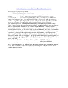 Southern Campaign American Revolution Pension Statements & Rosters Pension Application of David Boyd R1085 Transcribed and annotated by C. Leon Harris Georgia } On this 4th day of February one thousand eighteen hundred &