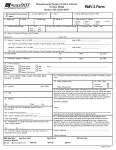 Massachusetts Registry of Motor Vehicles P.O Box[removed]Boston, MA[removed]. � Renewal � Amendment