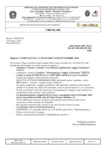 MINISTERO DELL’ISTRUZIONE, DELL’UNIVERSITÀ E DELLA RICERCA UFFICIO SCOLASTICO REGIONALE PER IL LAZIO Liceo Scientifico Statale “Stanislao Cannizzaro” 00144 ROMA - Viale della Civiltà del Lavoro 2/d - [removed]