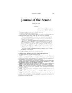 JANUARY 22, [removed]Journal of the Senate EIGHTH DAY