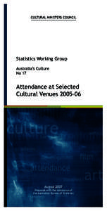 Cultural Ministers Council  Statistics Working Group Australia’s Culture No 17