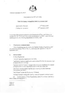 Statutory Document No[removed]THE EMPLOYMENT ACT 2006 THE FLE)üBLE WORIqNG REGULATIONS