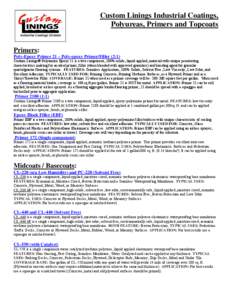 Microsoft Word - Coatings Complete Listing.doc