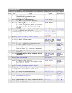 Microsoft Word - Course Schedule Enigma Voting Machine