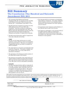 Microsoft Word - Constitution _One Hundres and Sixteenth amendment_ Bill, 2011.doc
