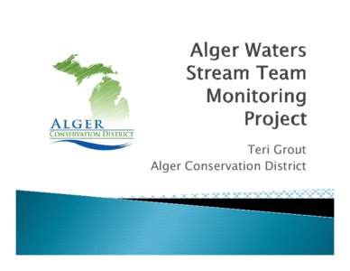 Microsoft PowerPoint - Grout_Alger Waters MiCorps October 2014