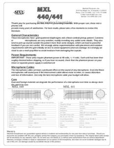 MXLR  Marshall Electronics, Inc.