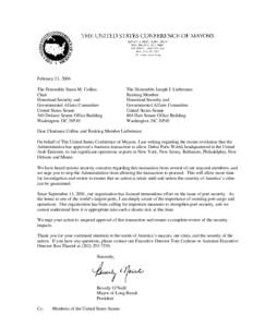 Port Security Letter to the Senate[removed])