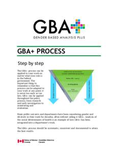 The GBA+ process – Step by Step