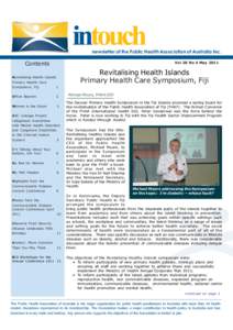 intouch  intouch newsletter of the Public Health Association of Australia Inc.