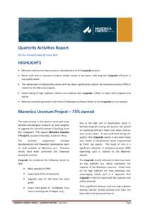 Chemistry / Matter / Uranium ore / Trekkopje / Areva / Ore / Heap leaching / Economic geology / Nuclear technology / Uranium